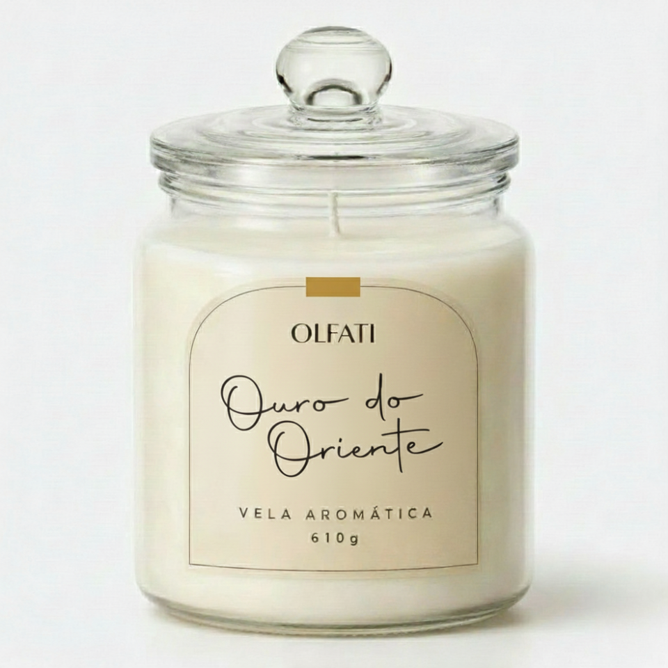 Vela Aromática 610g - Ouro do Oriente - Olfati Candle
