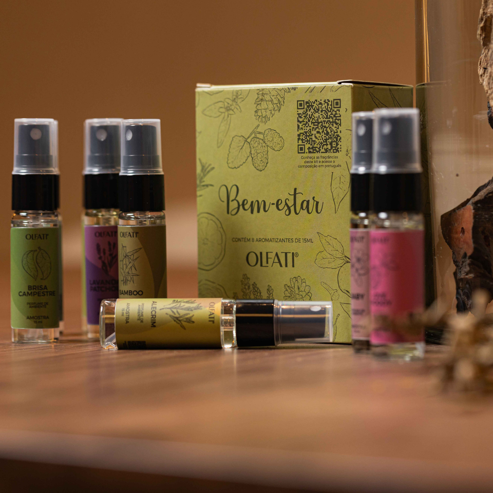 Kit Sensações Bem-Estar - Experimentação - 8 Amostras 15ml
