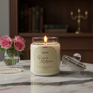 Vela Aromática 610g - Rosas Místicas - Olfati Candle